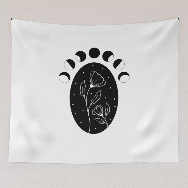 Item preview, moon phases flowers  designed and sold by haroulita.