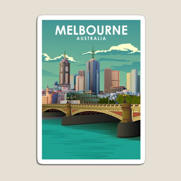 Artikel-Vorschau von Melbourne Vintage Minimal Australien Reiseplakat, designt und verkauft von Stadify.