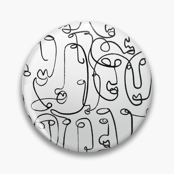 Item preview, Abstract Faces Line Art designed and sold by Tinteria.