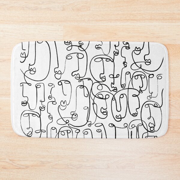 Item preview, Abstract Faces Line Art designed and sold by Tinteria.