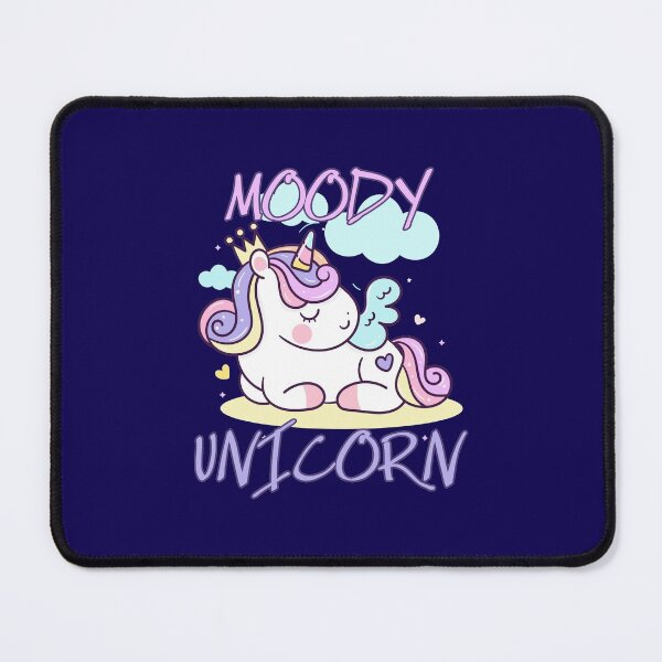 Item preview, Moody unicorn - Cute little unicorn resting that you and your kids would love! - Available in stickers, clothing, etc designed and sold by crazycollective.