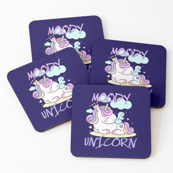 Item preview, Moody unicorn - Cute little unicorn resting that you and your kids would love! - Available in stickers, clothing, etc designed and sold by crazycollective.