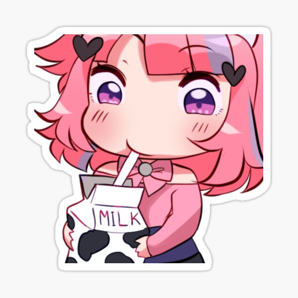 Iron mouse drinking milk Sticker