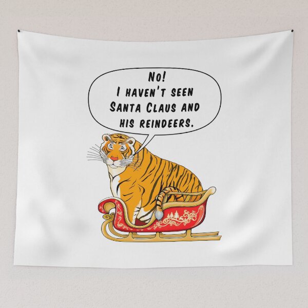 Item preview, Meme fat tiger Christmas comics / Year of the Tiger /New Year 2022/ Tiger 2022 designed and sold by saf-saf.