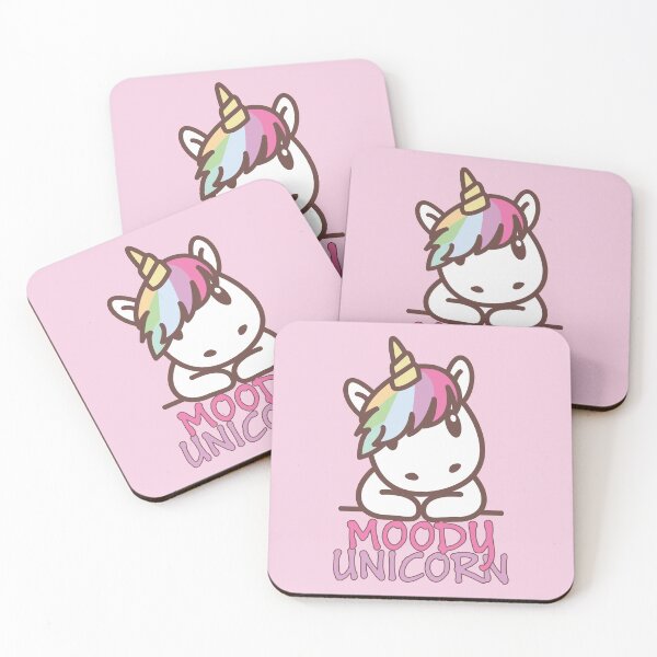 Item preview, Moody unicorn - Cute little unicorn with a cool attitude! - Available in stickers, clothing, etc designed and sold by crazycollective.
