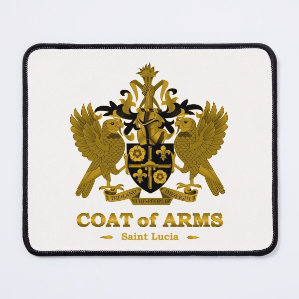 Item preview, St Lucia Coat of Arms Gold designed and sold by IdentiTee Studios.