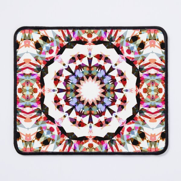 Item preview, Maximalist Red Purple Christmas Festive Star Snowflake Pattern Mosaic designed and sold by PatternPerfect.