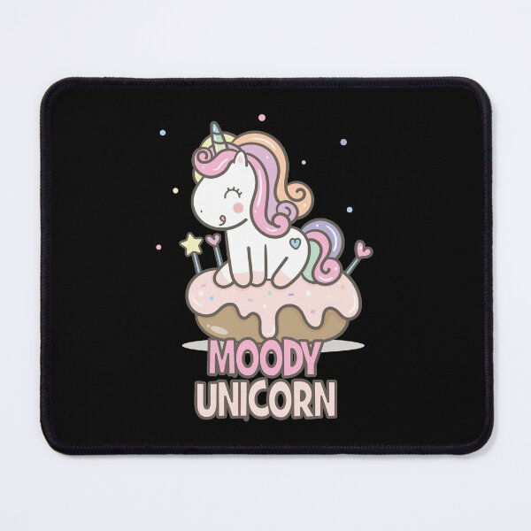 Item preview, Moody unicorn - Cute little unicorn on a cupcake you and your kids would love! - Available in stickers, clothing, etc designed and sold by crazycollective.