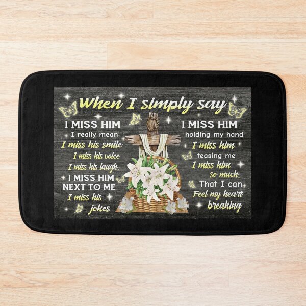 Item preview, Husband Memorial Gift Memorial Day - When I Simply Say I Miss Him I Really Men I Miss His Smile designed and sold by HerBertTeee.