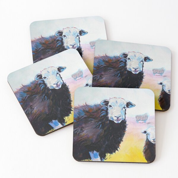 Item preview, Sheep with brown wool fleece and white face legs painting designed and sold by MikeJory.