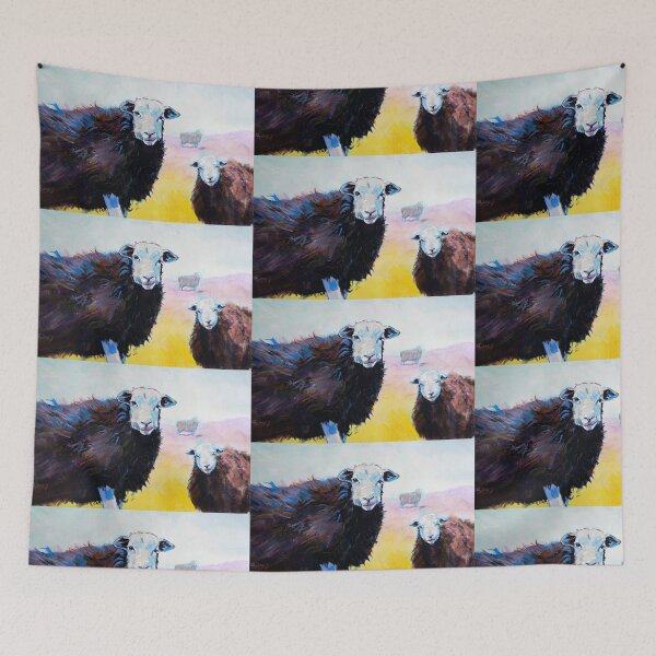 Item preview, Sheep with brown wool fleece and white face legs painting designed and sold by MikeJory.