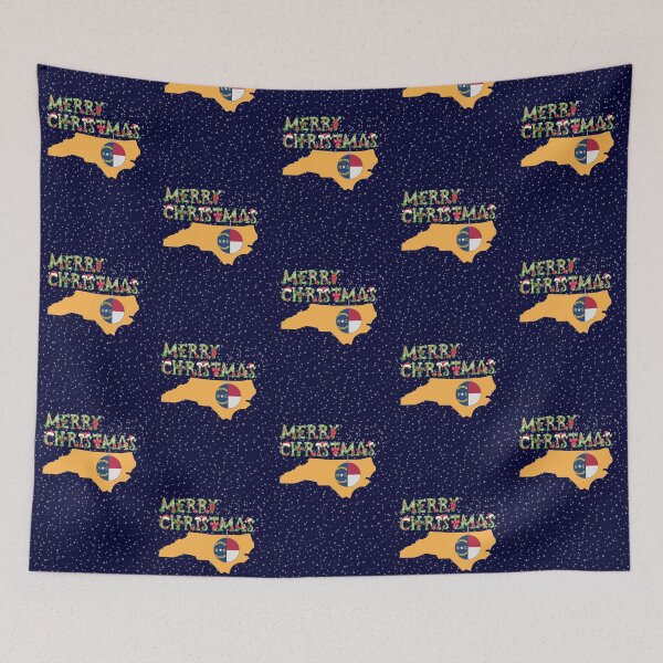 Item preview, Merry Christmas North Carolina Map. designed and sold by JockArts.