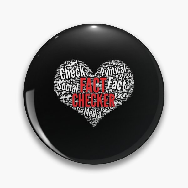 Item preview, Fact-Checker Heart Shape Word Cloud Design graphic designed and sold by theodoros20.