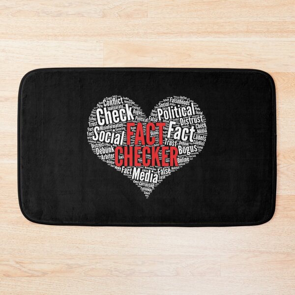 Item preview, Fact-Checker Heart Shape Word Cloud Design graphic designed and sold by theodoros20.