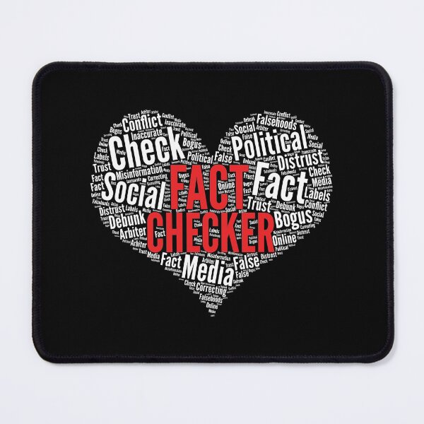 Item preview, Fact-Checker Heart Shape Word Cloud Design graphic designed and sold by theodoros20.