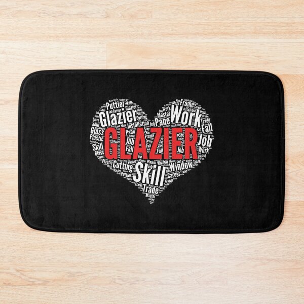 Item preview, Glazier Heart Shape Word Cloud Design Glass Fitter product designed and sold by theodoros20.