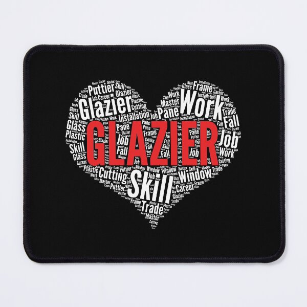 Item preview, Glazier Heart Shape Word Cloud Design Glass Fitter product designed and sold by theodoros20.