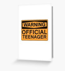 13th Birthday Gifts - Warning Official Teenager Greeting Card