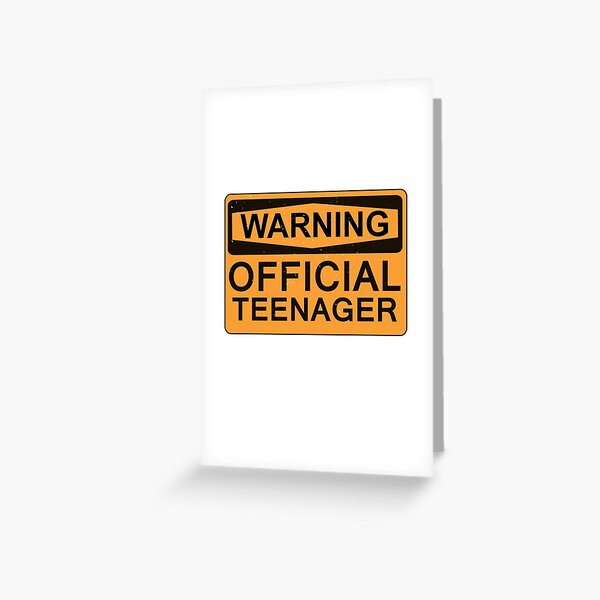 13th Birthday Gifts - Warning Official Teenager Greeting Card