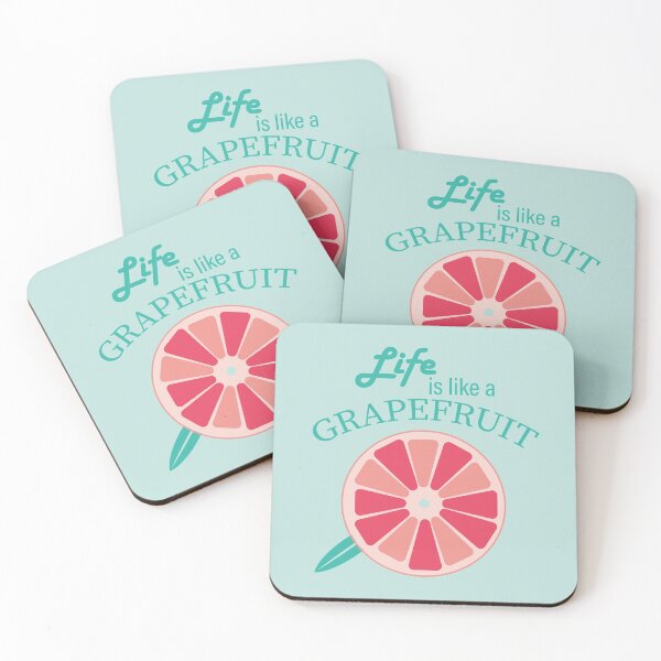 Item preview, Cute pink and blue grapefruit pattern designed and sold by DESIGNNATS.