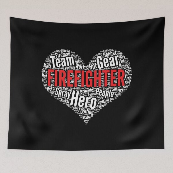 Item preview, Firefighter Heart Shape Word Cloud Design product designed and sold by theodoros20.