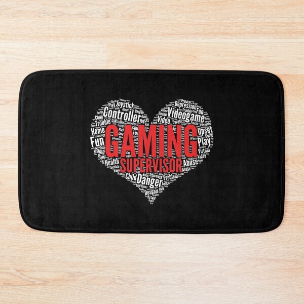 Item preview, Gaming Supervisor Heart Shape Word Cloud Design design designed and sold by theodoros20.