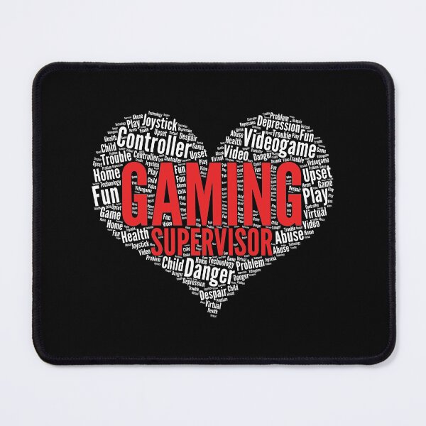 Item preview, Gaming Supervisor Heart Shape Word Cloud Design design designed and sold by theodoros20.