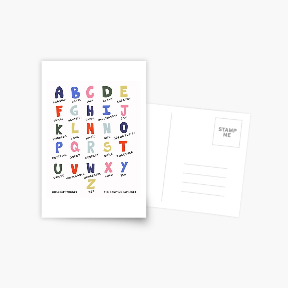 Positive alphabet  Poster for Sale by ohmyhappyworld