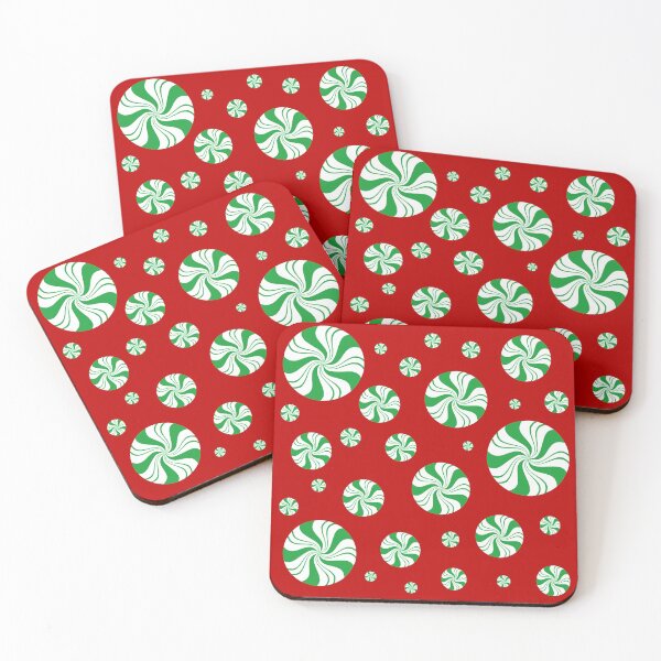 Item preview, Green Round Peppermint Christmas Pattern designed and sold by Deborah Camp.