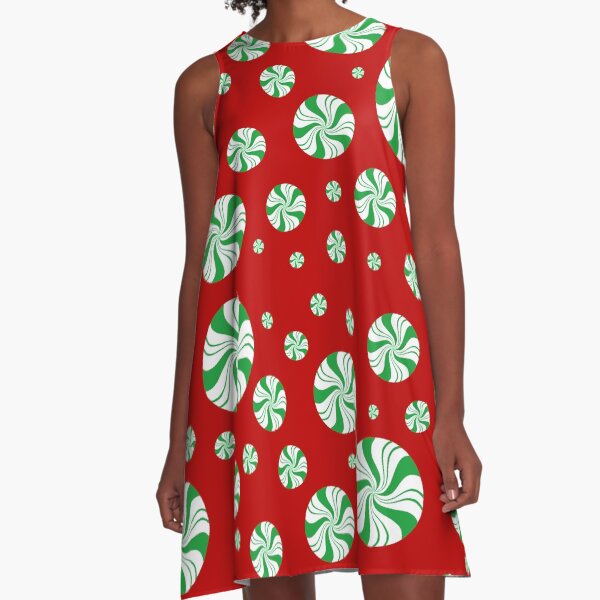 Item preview, Green Round Peppermint Christmas Pattern designed and sold by Deborah Camp.
