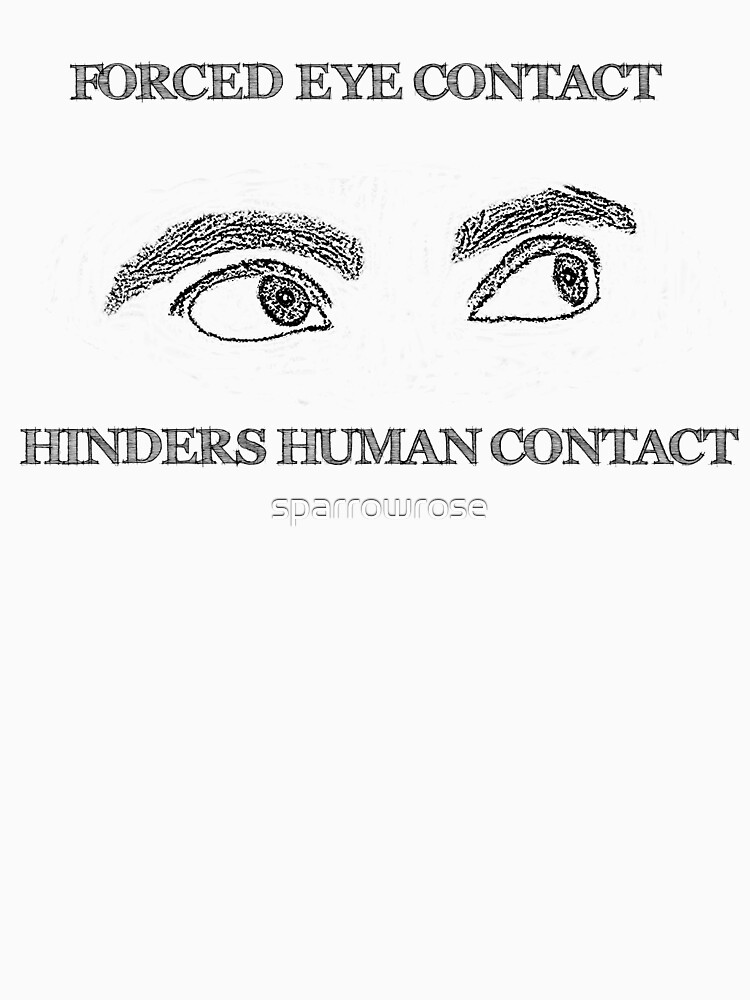 « Contact avec les yeux - Fond clair » par sparrowrose