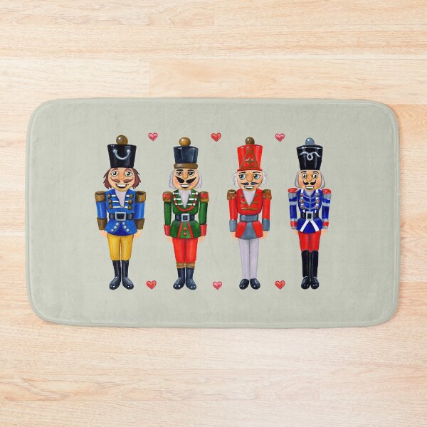 Item preview, Four Funny Nutcrackers (Olive Sprig Background) designed and sold by Colette van der Wal.