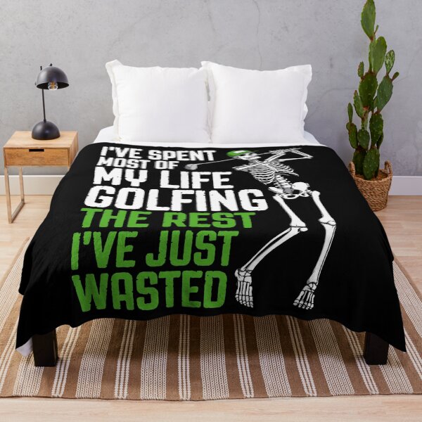Artikelvorschau, Golf Wasted Golfing Life Lustiges Skelett-Golfer-Zitat entworfen und verkauft von GrandeDuc.