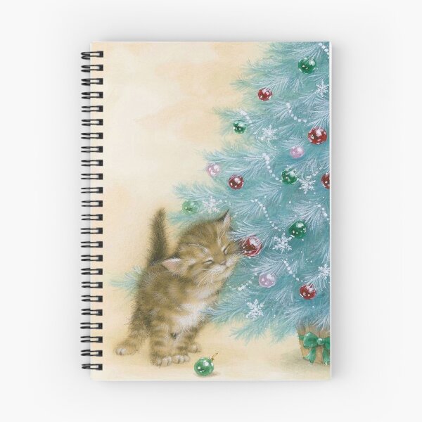 Item preview, Vintage Kitten Christmas Tree designed and sold by IliaLobell.