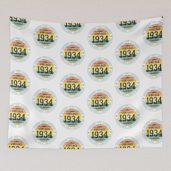 Item preview, Vintage 1934 Classic - Retro Sunset - Birthday designed and sold by Rhu Creations.