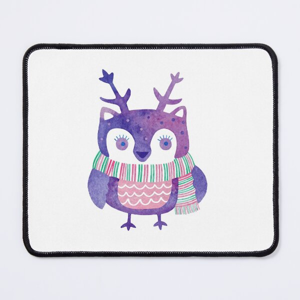 Item preview, Cute watercolor christmas owl designed and sold by Darina Gulbina.