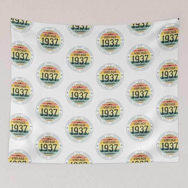 Item preview, Vintage 1937 Classic - Retro Sunset - Birthday designed and sold by Rhu Creations.