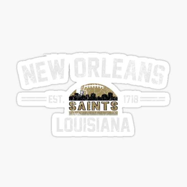 Vintage Retro New Orleans Football Skyline Sticker for Sale by ArtistThara