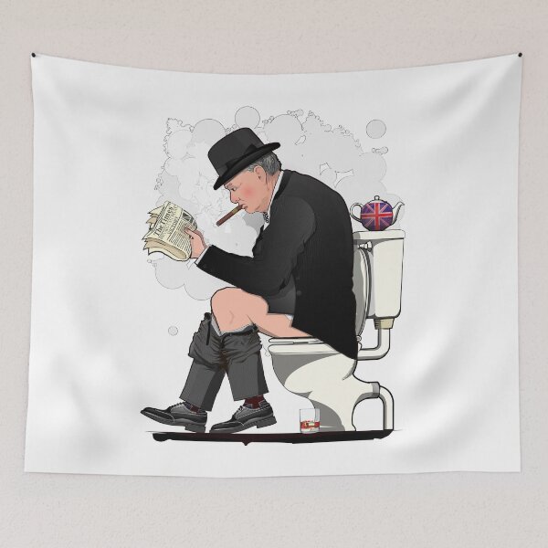 Item preview, Winston Churchill on the Toilet designed and sold by Wyattdesign.