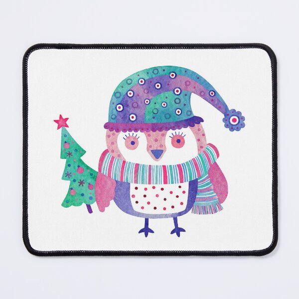 Item preview, Cute watercolor christmas owl designed and sold by Darina Gulbina.