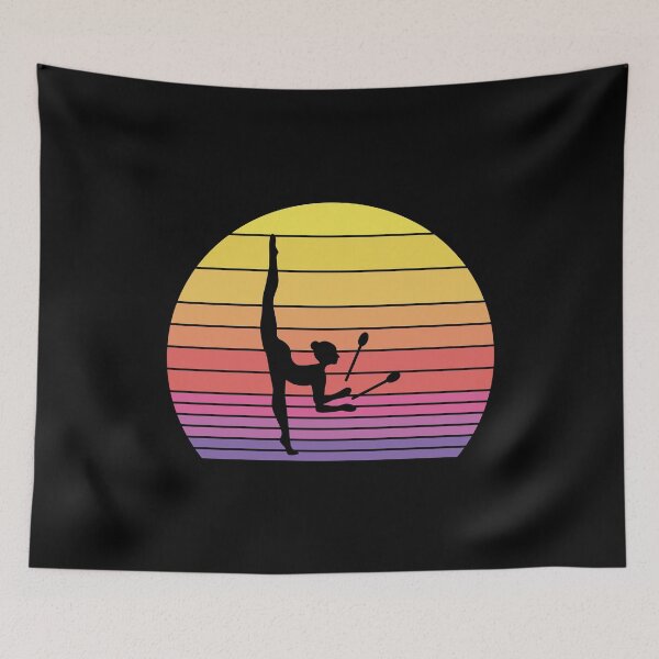 Item preview, Rhythmic Gymnastics Clubs Gymnast Girl Vintage Retro designed and sold by TastefulTees.