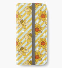 Daffodils Striped Pattern iPhone Wallet/Case/Skin