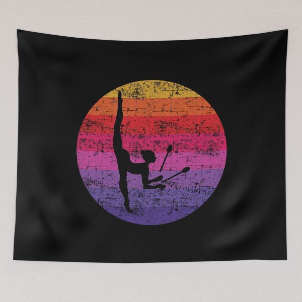 Item preview, Rhythmic Gymnastics Clubs Gymnast Girl Vintage Retro designed and sold by TastefulTees.
