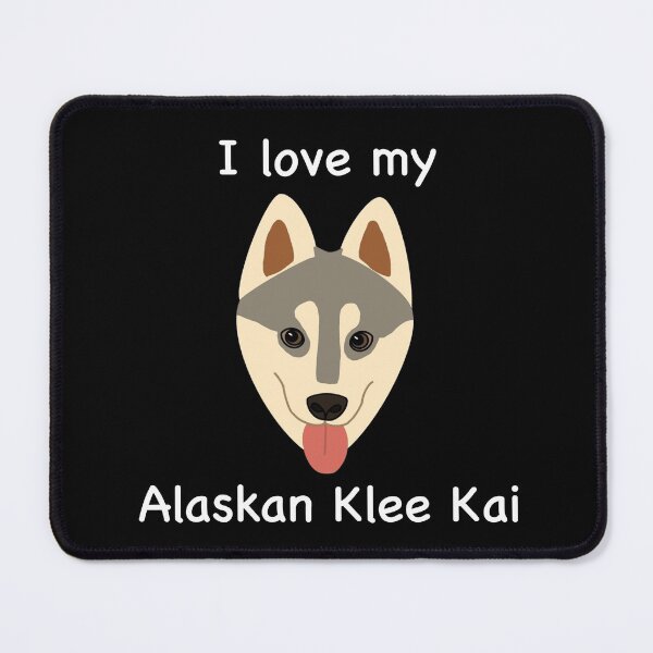 Item preview, I Love My Alaskan Klee Kai (grey with brown eyes) designed and sold by Tiki-Kreations.