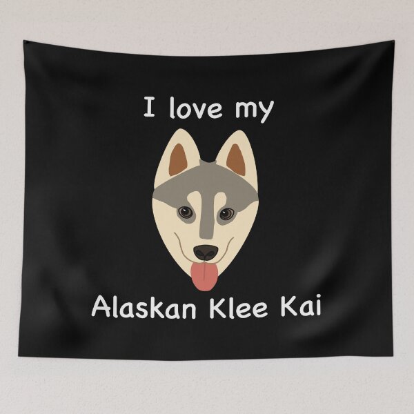 Item preview, I Love My Alaskan Klee Kai (grey with brown eyes) designed and sold by Tiki-Kreations.