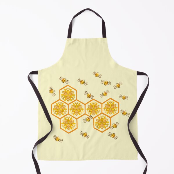 Item preview, Bee theme hexagon mandala design designed and sold by Advaya Arts.