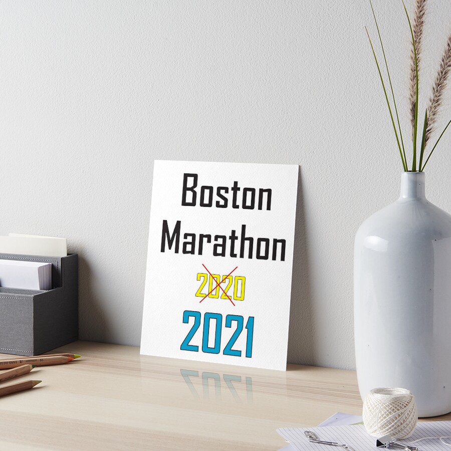 "Boston marathon 2021" Art Board Print by Designeramjed Redbubble