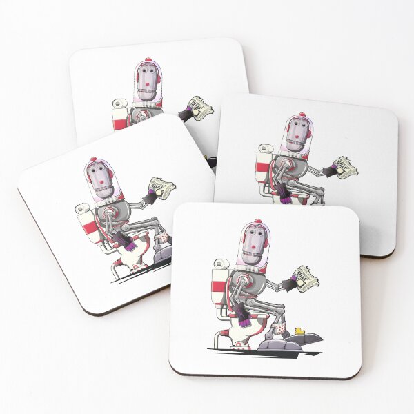 Item preview, Space Robot on the Toilet designed and sold by Wyattdesign.