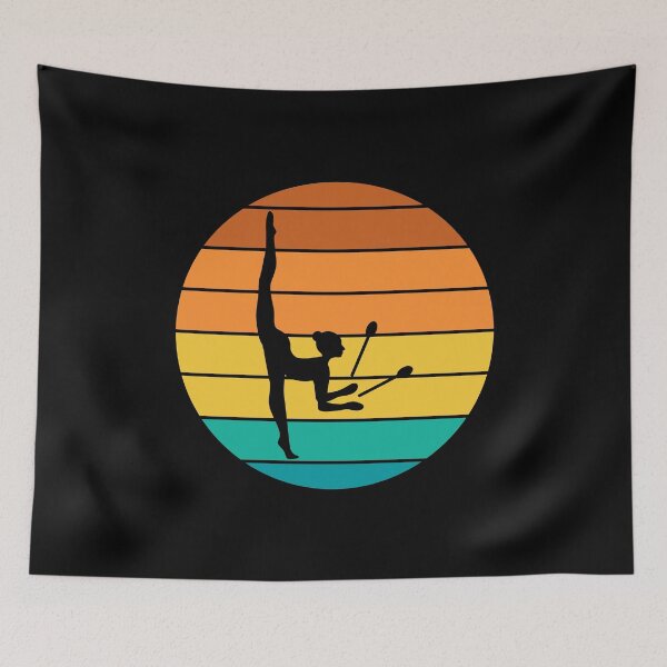 Item preview, Rhythmic Gymnastics Clubs Gymnast Girl Vintage Retro designed and sold by TastefulTees.