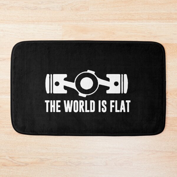 Item preview, The World is Flat Engine Cylinder Shaft Funny Engine Car Design Happy Apparel Essential Inspiration Joy Mood Funny designed and sold by DesignByHeartUK.